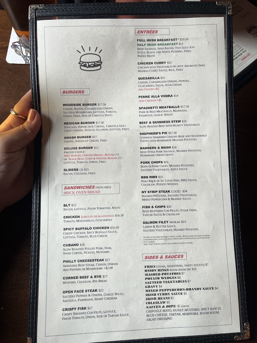 Sean Og's Irish Pub Menu - Image 1