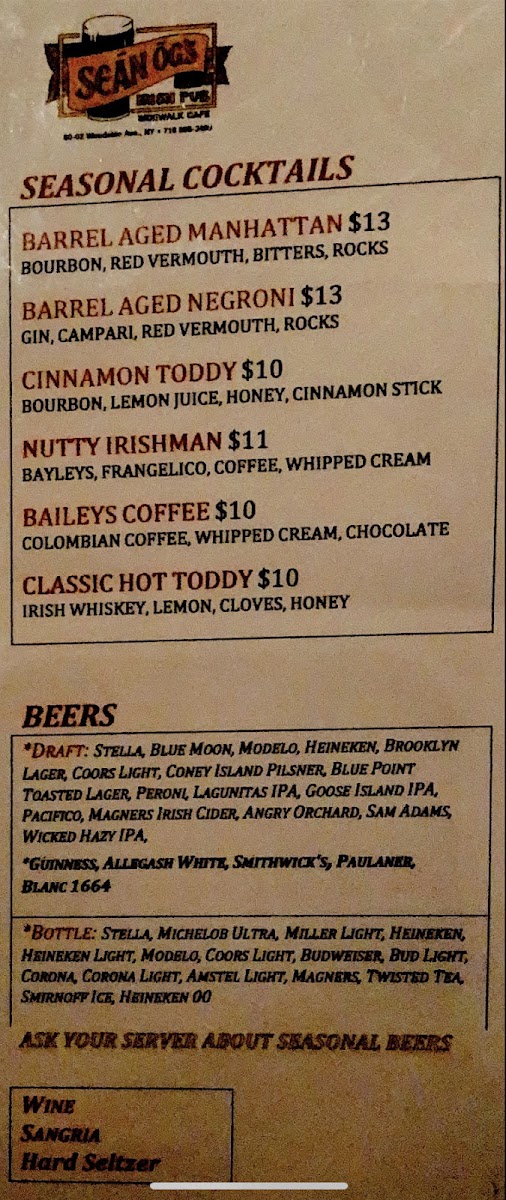 Sean Og's Irish Pub Menu - Image 6
